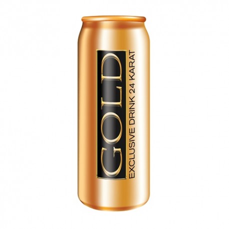 نوشیدنی انرژی زا گلد حاوی گردهای طلای 24 عیار خوراکی