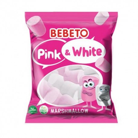 مارشمالو ببتو بسته 135 گرمی Bebeto مدل Pink & white