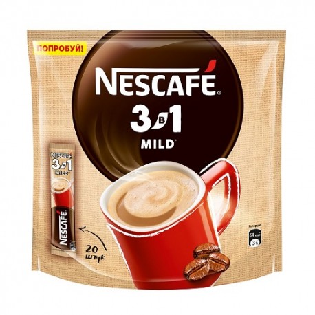 قهوه فوری مدل میلد بسته 20 عددی 3 در 1 نسکافه Nescafe