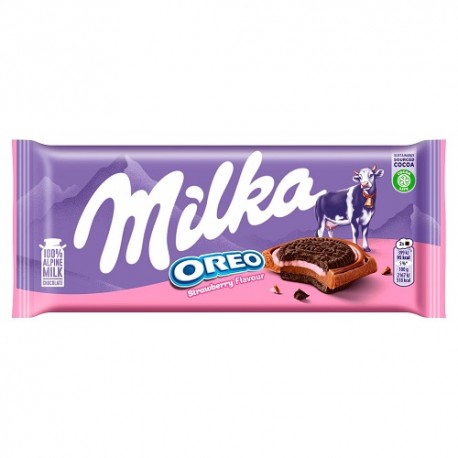 شکلات اورئو میلکا با طعم توت فرنگی 92گرم Milka