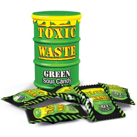 آبنبات خیلی ترش بشکه ای سبز تاکسیک ویست 42 گرم toxic waste
