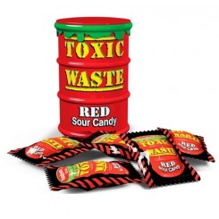 آبنبات خیلی ترش بشکه ای قرمز تاکسیک ویست 42 گرم toxic waste
