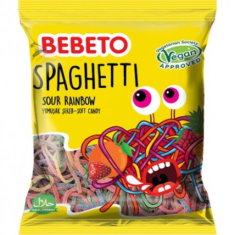 پاستیل اسپاگتی تمشک و توت فرنگی ببتو 80 گرم Bebeto