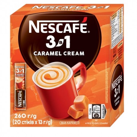 قهوه فوری نسکافه مدل CARAMEL CREAM بسته 20 عددی Nescafe