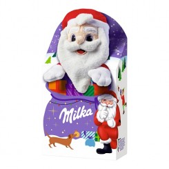 جعبه شکلات کادویی کریسمس میلکا با عروسک بابانوئل Milka