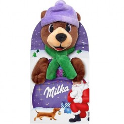 جعبه شکلات کادویی کریسمس میلکا با عروسک خرس Milka