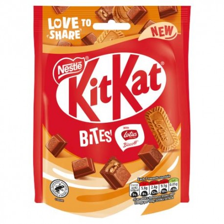 شکلات کیت کت بایتس با مغز کرم بیسکوییت لوتوس90 گرم KitKat