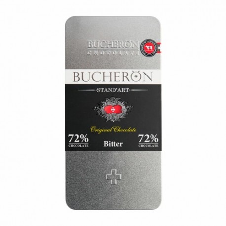 شکلات تابلت تلخ 72 درصد بوچرون فلزی 100 گرم Bucheron