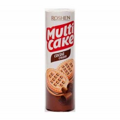 بیسکوییت ساندویچی با کرم کاکائو مولتی کیک روشن 180 گرم Roshen