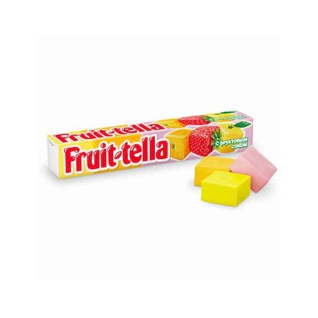 تافی با طعم توت فرنگی لیمو و پرتقال فروت تلا 41گرم fruittella