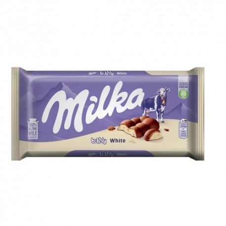 شکلات حبابی سفید میلکا 90 گرم Milka