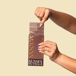 شکلات دبی تخته ای با مغز کنافه و نوتلا وکا 125گرم VOCCA