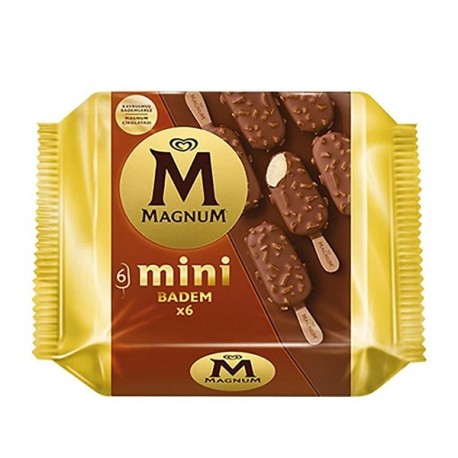 بستنی مینی مگنوم اصل با طعم بادام پک 6 عددی MAGNUM