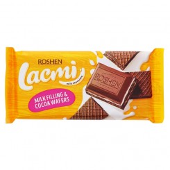 شکلات شیری با مغز کرم و ویفر روشن 90 گرم Roshen