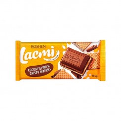 شکلات شیری با مغز کرم کاکائو و ویفر روشن 90 گرم Roshen