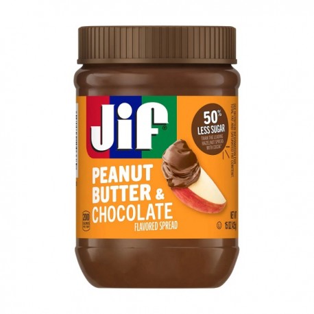 کره بادام زمینی و شکلات جیف 425 گرم JIF