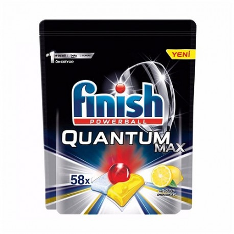 قرص ماشین ظرفشویی فینیش مدل Quantum Max Leamon بسته 58 عددی